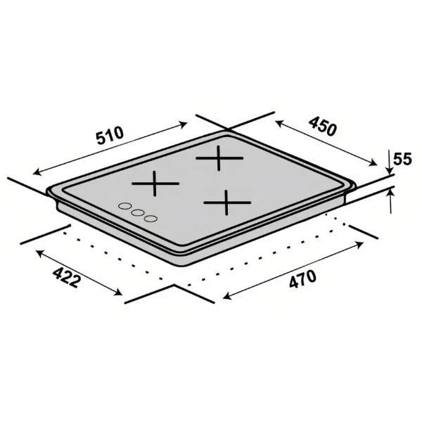 Фото - Варочная панель газовая Ventolux HG 430 K7G CS (BK)
